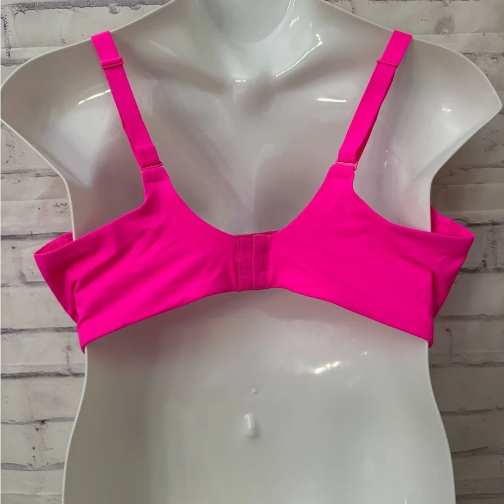 Skims 44DDDD‎ Bra Seamless T Shirt Underwire Neon Hot Pink Lined Convertible